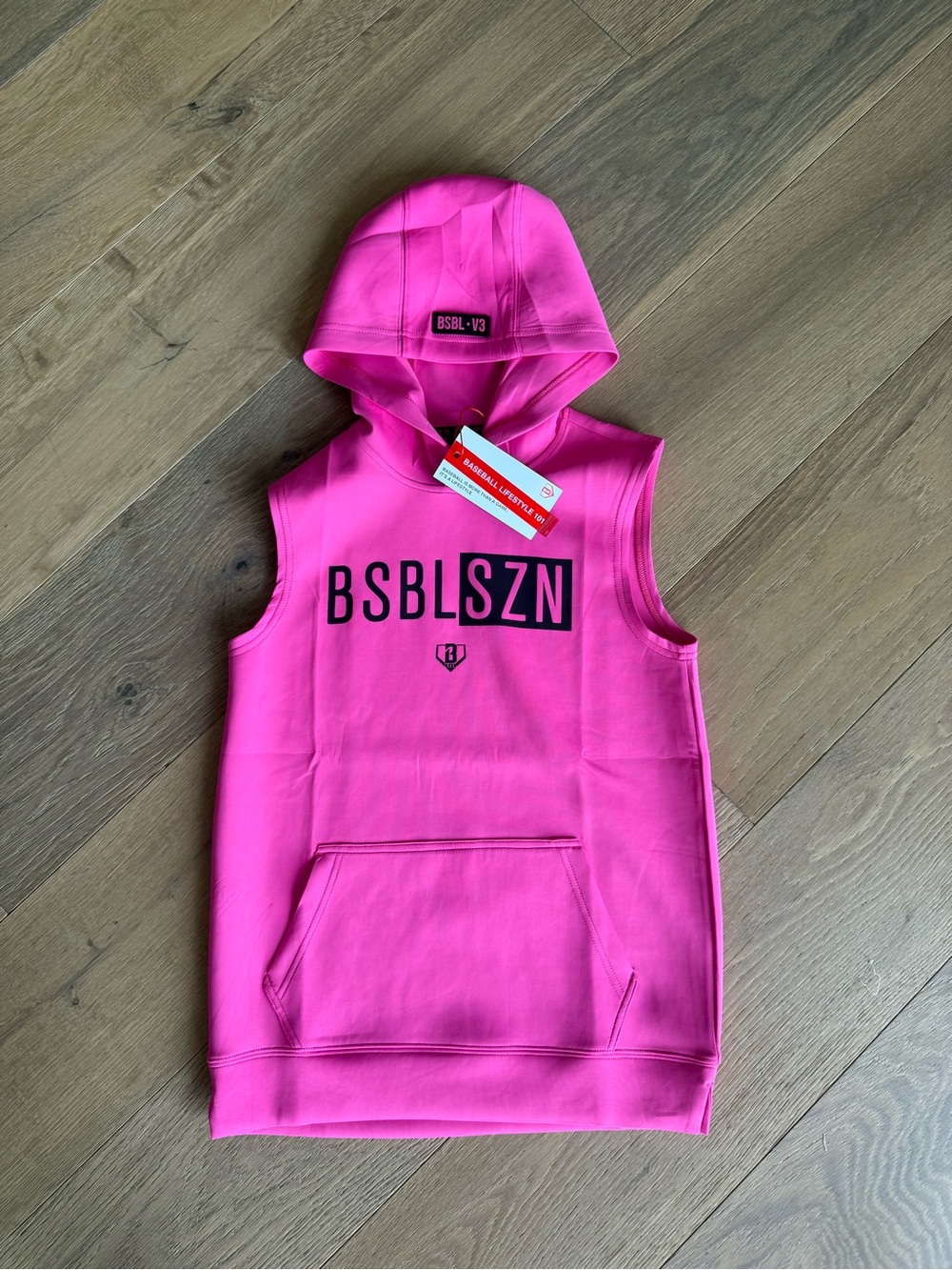 Baseball Lifestyle 101 - BSBL-SZN Youth Sleeveless Hoodie V3 - NEW WITH TAGS